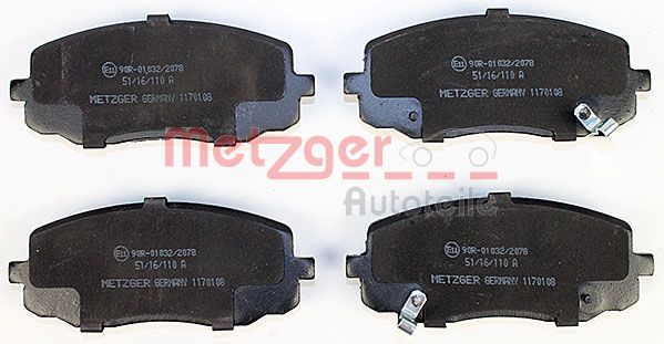 METZGER 1170108 Bremsbelagsatz, Scheibenbremse